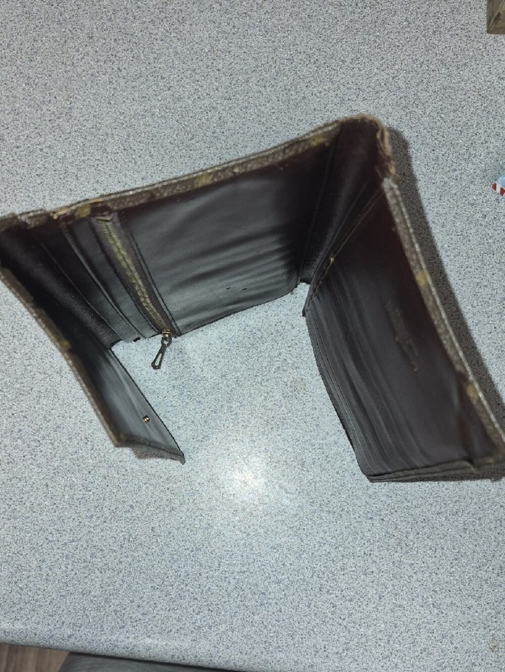 Louis Vuitton Monogram Fold-Over Wallet in Brown and Tan - Picture 5 of 9